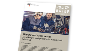Titelbild Policy Brief „Alterung und Arbeitsmarkt“ (verweist auf: Alterung und Arbeitsmarkt)